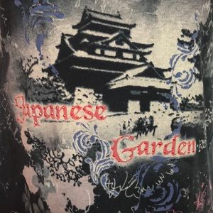 Japanese garden print design shirt